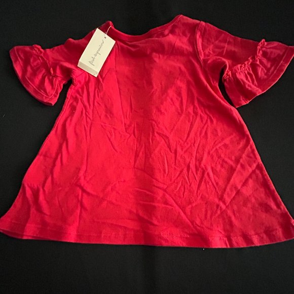 FIRST IMPRESSIONS GIRLS RED TEE WITH WHITE HEART TOP - Picture 2 of 4